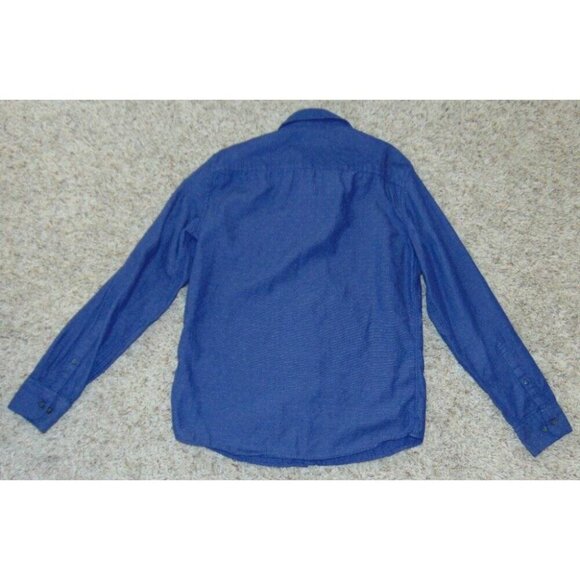 Mens Marc Anthony Sport Shirt Small Blue Diamond Long Sleeve Slim Fit - Picture 4 of 4